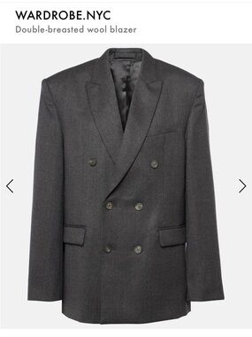 Wardrobe.nyc grey wool blazer